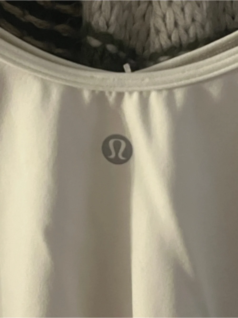 lululemon athletica Cream V‑Neck Long Sleeve Crop Top
